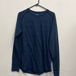 BKE Navy Heather Long Sleeve Tee